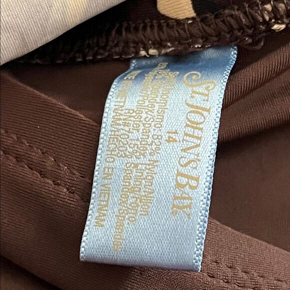 St. John's Bay Brown and Cream Swim Coverup - Picture 4 of 6